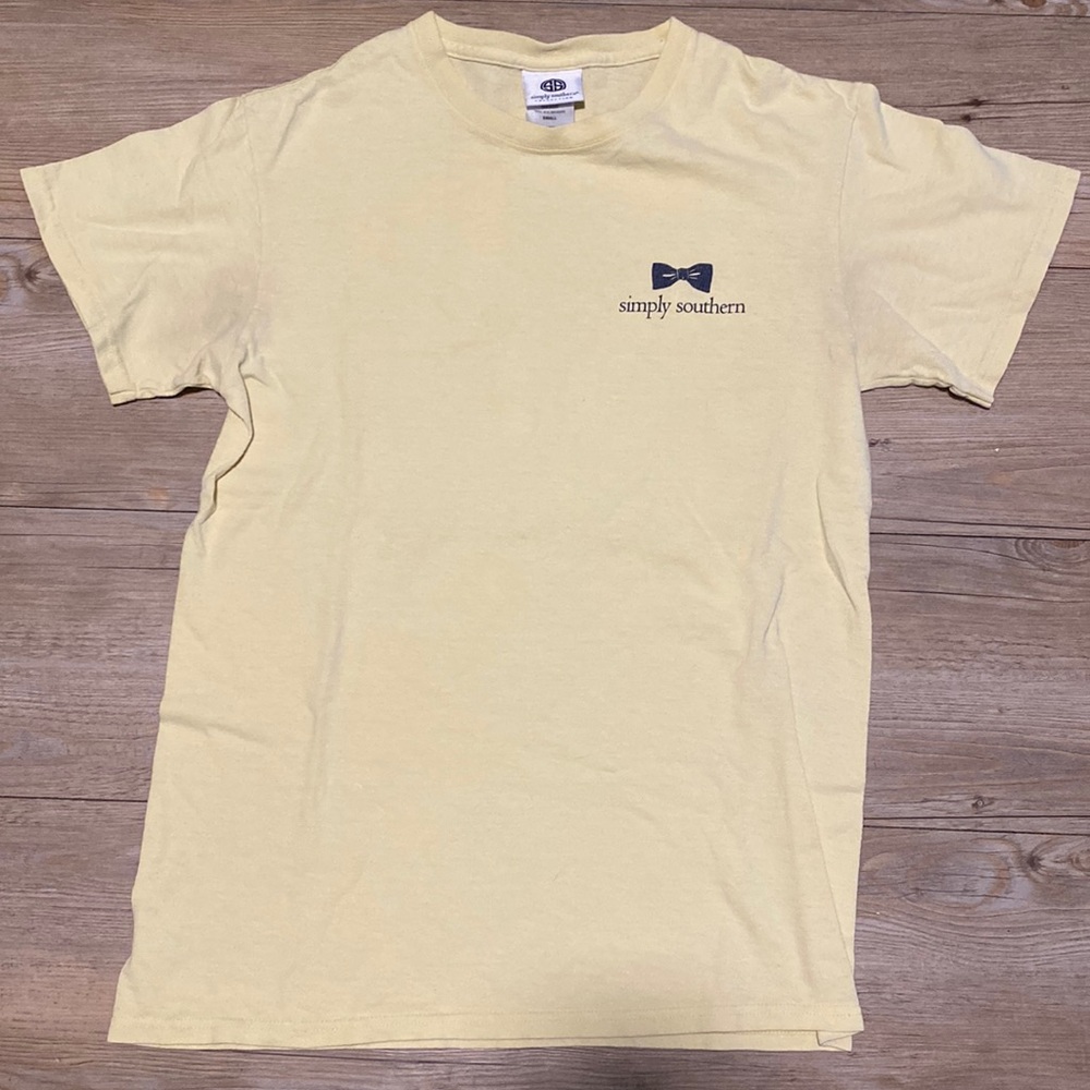 Simply southern Pale yellow t-shirt